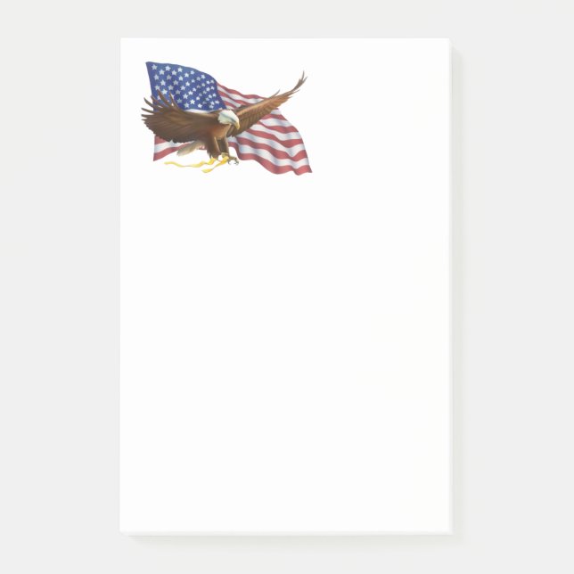 Post-it® Drapeau américain et aigle (Devant)