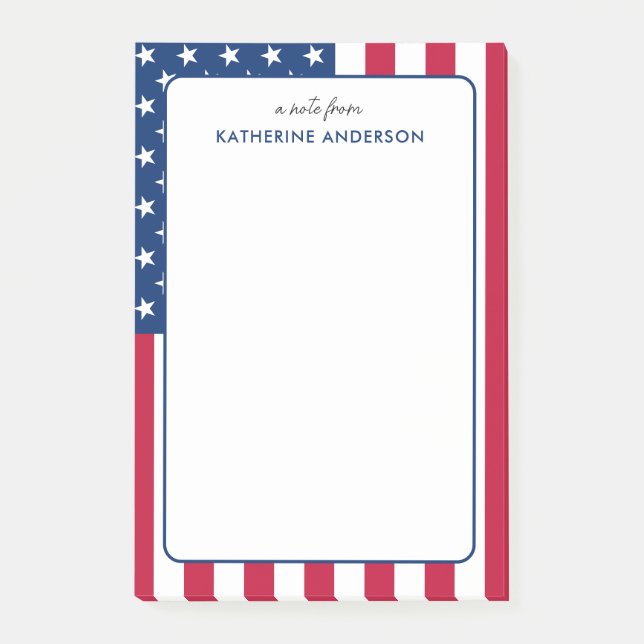 Post-it® Drapeau américain personnalisé USA (Devant)