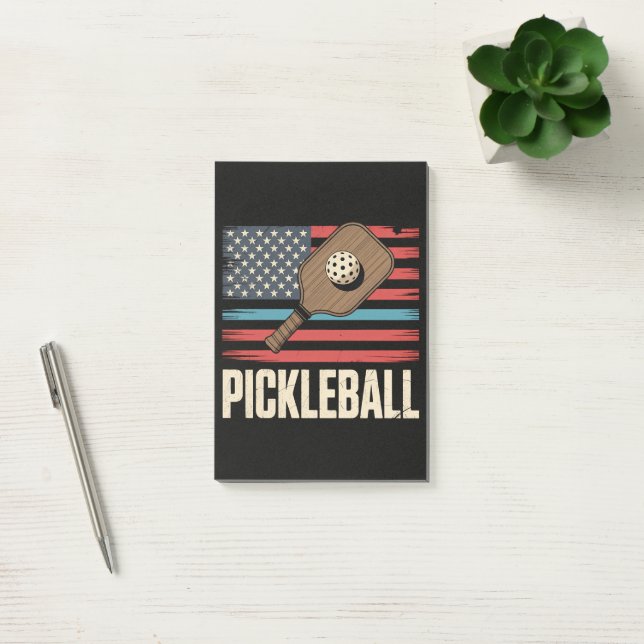 Post-it® Drapeau américain Pickleball (Bureau)