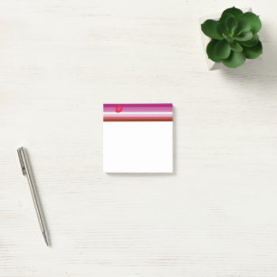 Post-it® Drapeau de fierté lesbienne au rouge à lèvres Slip