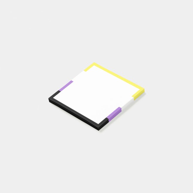 Post-it® Drapeau de fierté non binaire (Incliné)