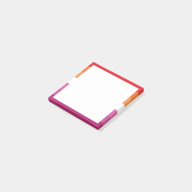 Post-it® Drapeau de la fierté lesbienne (Incliné)