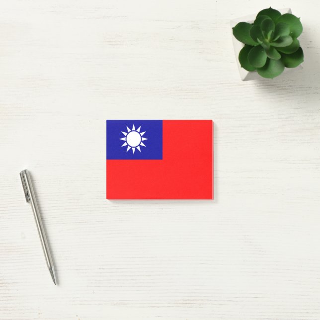 Post-it® Drapeau de Taïwan : République de Chine, Taipei ch (Bureau)