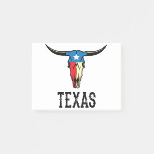 Post-it® Drapeau de Texan de crâne du Texas Taureau