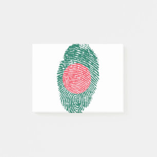 Post-it® Drapeau du Bangladesh empreintes digitales Country