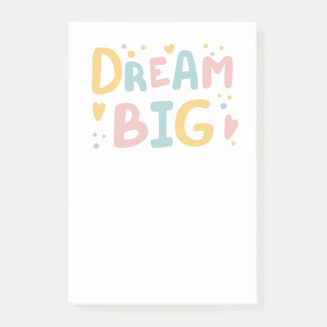 Post-it® Dream Big Pastel Hearts (Devant)
