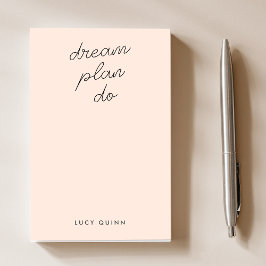 Post-it® Dream Plan Do | Blush Pink Modern Design Script