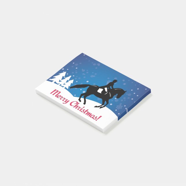 Post-it® Dressage du Cheval de Noël hiver (Incliné)