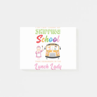 Post-it® Drôle à l'école Lunch Lady Cadeau