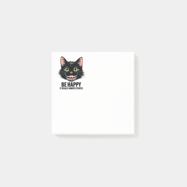 Post-it® Drôle Amoureux des chats Soyez Heureux Annoys Pers (Devant)