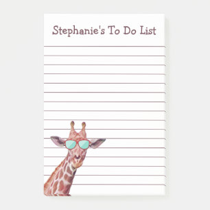 Post-it® Drôle de la Girafe personnalisée à faire Liste 