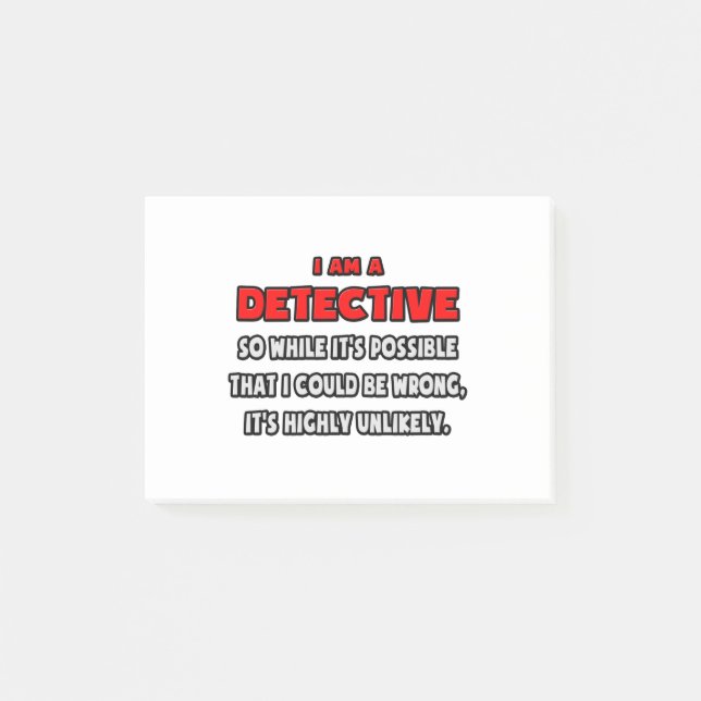 Post-it® Drôle détective .. Très improbable (Devant)
