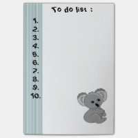 Drôle mignon koala bébé" To do list"