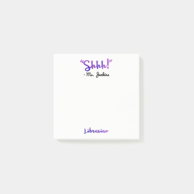 Post-it® Drôle personnalisé Shhh ! Citation de (Devant)