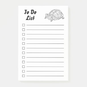 Post-it® Drôle Tortoise Personnalisée Liste des tâches