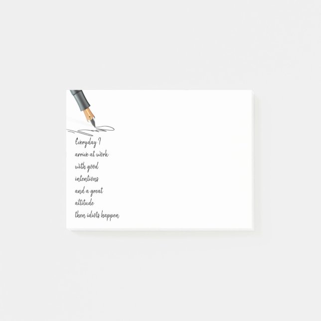 Post-it® Drôle Travail Dire Drôle Citation Notes (Devant)