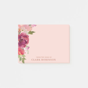 Post-it® Du Bureau De L'Aquarelle Rose Peach Romantique