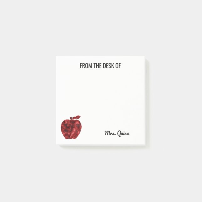 Post-it® Du bureau de l'étincelle rouge d'Apple de (Devant)