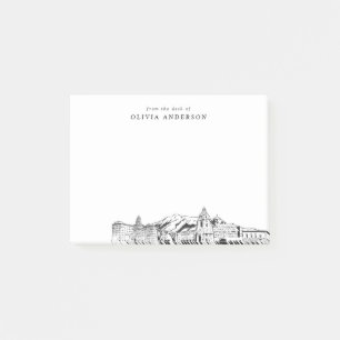 Post-it® Du bureau de Pasadena Skyline Personnalisé