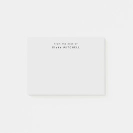 Post-it® Du bureau de Simple Monogram Grey