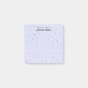 Post-it® Du bureau des étoiles pourpres personnalisées