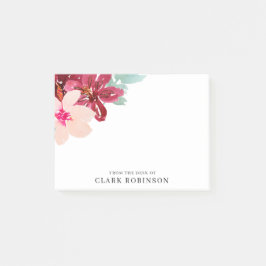 Post-it® Du Bureau Du Bouquet D'Aquarelle Féminine