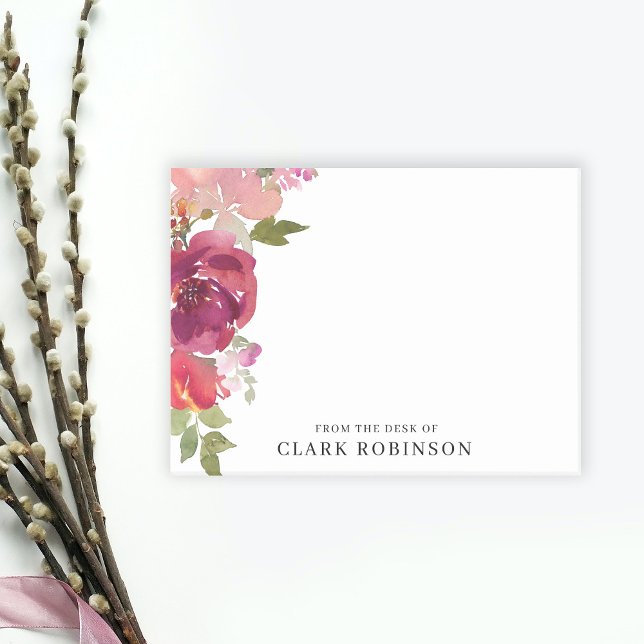 Post-it® Du Bureau Du Bouquet D'Aquarelle Romantique (Créateur téléchargé)