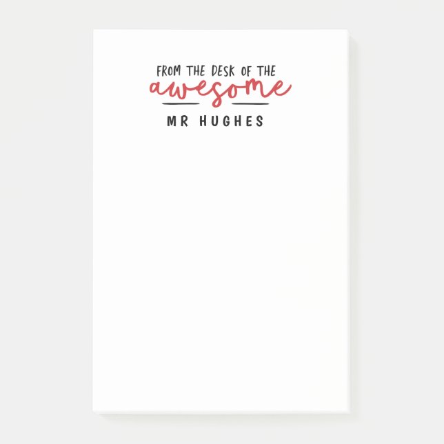 Post-it® Du bureau du rouge lumineux de cadeau de (Devant)