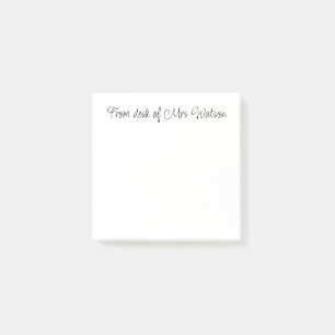 Post-it® du bureau ou ajouter le nom de l'enseignant simple