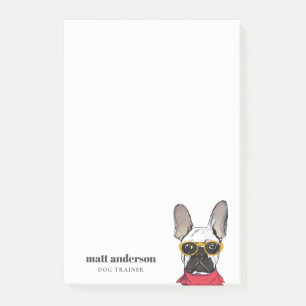 Post-it® Dusky Red Orange Français Bulldog Trainer