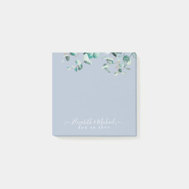Post-it® Dusty Blue Eucalyptus Green Planning MARIAGE (Devant)