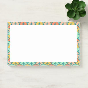 Post-it® Echelle de poisson géométrique moderne et colorée