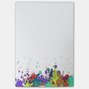 Post-it® ÉCLABOUSSURE DRÔLE I DE COULEUR + votre backgr. et