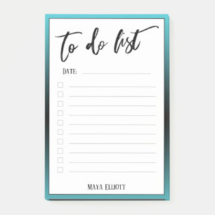 Post-it® Écriture À Faire Liste Bordure Aqua Ombre
