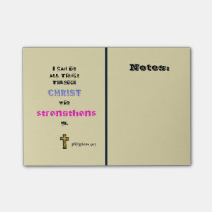 Post-it® Écriture chrétienne inspirée Citation Typographie