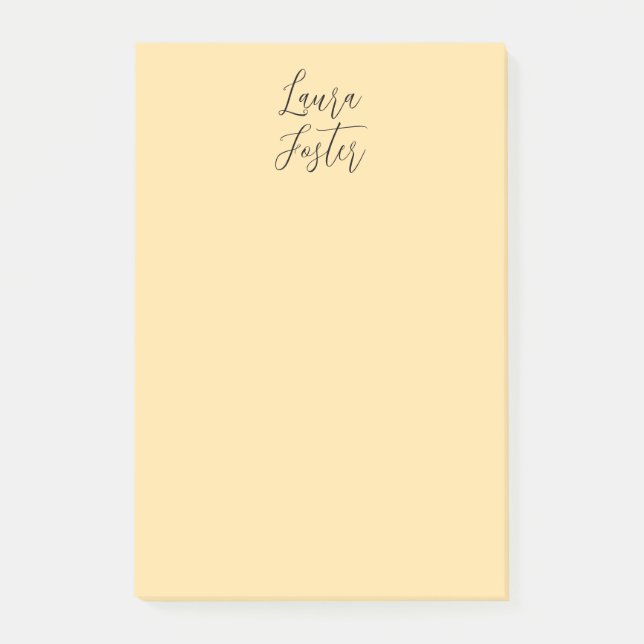 Post-it® Écriture manuscrite classique Nom élégant Couleur  (Devant)