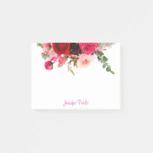 Post-it® Écriture manuscrite Nom du script Floral Watercolo
