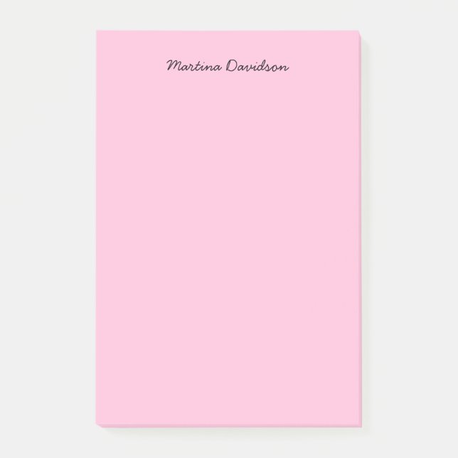 Post-it® Écriture manuscrite originale unique rose (Devant)