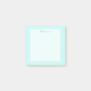Post-it® Écriture moderne avec bordure sarcelle et blanche