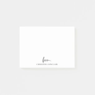 Post-it® Écriture moderne tendance Minimaliste Personnalisé