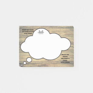 Post-it® Écriture Parole rustique Bubble Monogramme