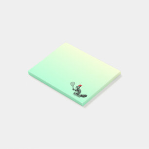 Post-it® Écureuil de Santa Hat avec raquette de tennis Noël