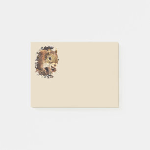 Post-it® Écureuil mignon d'art animal jetant un coup d'oeil