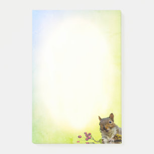 Post-it® Écureuil sauvage mignon sur des couleurs pastel