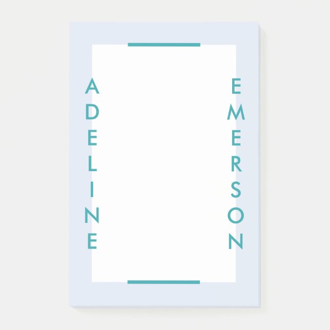 Post-it® Éditorial Typographie moderne Post-It Notes - Bleu (Devant)