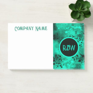 Post-it® Effet Retro Paint Splatter Vert & Noir