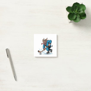 Post-it® Éffrayant Krampus Jouer au hockey sur glace Noël