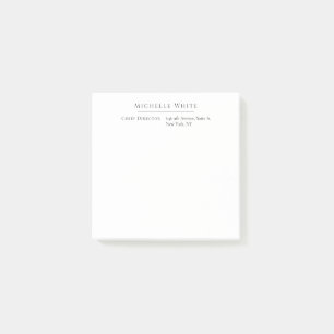 Post-it®  Élégant Blanc Moderne Professionnel Simple