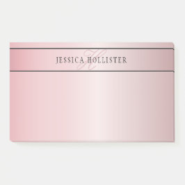 Post-it® Elégant Blush Faux Rose Gold | Nom et initiales