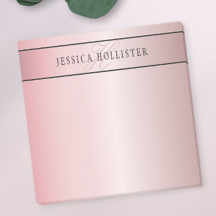 Post-it® Elégant Blush Faux Rose Gold Nom et initiales
